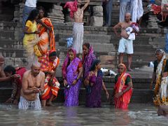 03B Pilgrims In The Ganges River At AhilyaBai Ghat From Our Boat On The Ganges River Varanasi India