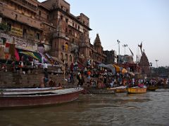 03C Our Boat Leaves AhilyaBai Ghat On The Ganges River Just Before Sunrise Varanasi India