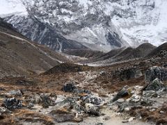 05A Island Peak Base Camp Is Just Ahead Next To The Lateral Moraine Below Imja Tso Lake