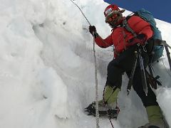 04C Lal Sing Tamang Leads The Way Up A Short Fixed Rope On The Trail Between Crampon Point And The Fixed Ropes On The Island Peak Climb