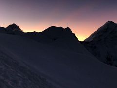 05 Makalu, Num Ri And Baruntse At Sunrise From The Trail Across The Snow Slope To The Steep Climb On Fixed Ropes To The Island Peak Summit