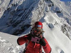 01C Lal Sing Tamang Taking My Summit Photo On The Island Peak Summit 6189m