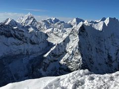 07A Peak 41 6648m, Mera Peak 6470m, Malanphulan 6573m, Pema Dablam 6302m, Kyashar 6770m From Island Peak Summit 6189m