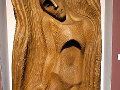 10 Journey - mourning series reflected on the passing of her husband Norman Manley by Edna Manley 1974 wood relief carving her last carving National Gallery Of Jamaica Kingston