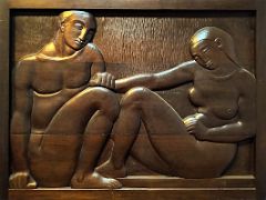 15 Adam and Eve by Edna Manley 1930 Mahogany Relief carving National Gallery Of Jamaica Kingston