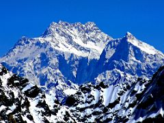 12 16 Kangchenjunga And Jannu From Mera High Camp Kangchenjunga Southwest Face and Jannu close up from Mera High Camp (5770m) at midday.