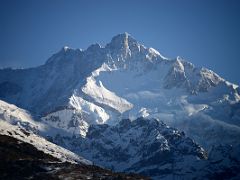 09C Yalung Kang, Kangchenjunga Main Central And South Close Up Early Morning From Dzongri On The Goecha La Kangchenjunga Trek