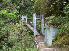 04A Crossing The First Bridge On The Goecha La Kangchenjunga Trek From Yuksom Toward Sachen