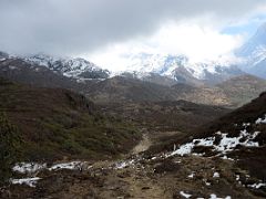 01A The Trail From Dzongri Towards Lamuney Begins On The Plateau On The Goecha La Kangchenjunga Trek