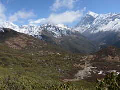 03A Last Mountain View Of Forked Peak, Kangchenjunga, Pandim Before the Descent To Kokchrung From The Trail Plateau Between Dzongri And Lamuney On The Goecha La Kangchenjunga Trek