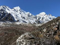 04E Siniolchu And Little Siniolchu Above Zemu Glacier On Day 4 Of Kangchenjunga East Face Green Lake Trek Sikkim India