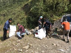 03B Porters Packing Their Loads Before Starting The Trek From The Trailhead To Tallem On Day 1 Of The Trek To Kangchenjunga East Face North Sikkim India