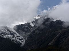 04C Lomo Angdang Pokes Out From The Clouds On Day 1 Of The Trek From The Trailhead To Tallem To Kangchenjunga East Face North Sikkim India