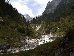 05A The Trail Continues Along The Zemu Chu River On Day 1 Of The Trek To Tallem To Kangchenjunga East Face North Sikkim India