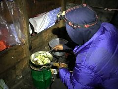 07A Cook Cooking Dinner At Jakthang Camp On Day 2 Of The Kangchenjunga East Face Green Lake Trek