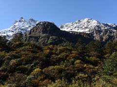 01A Mountains Tower Over Jakthang Camp On The Morning Of Day 3 Of Kangchenjunga East Face Green Lake Trek Sikkim India