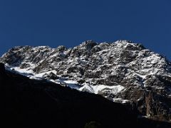 01C A Mountain Towers Over Jakthang Camp On The Morning Of Day 3 Of Kangchenjunga East Face Green Lake Trek Sikkim India