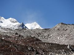 04B My First View Of Kangchenjunga Above The Zemu Glacier Lateral Moraine After Leaving Yabuk On Day 4 Of Kangchenjunga East Face Green Lake Trek Sikkim India