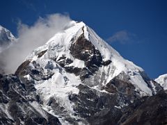 06C One Of The Twins And Sugarloaf Mountain From Rest Camp On Day 4 Of Kangchenjunga East Face Green Lake Trek Sikkim India