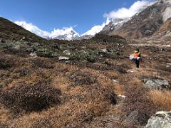 07B Hiking Up The Lateral Moraine Between Rest Camp And Green Lake On Day 4 Of The Kangchenjunga East Face Green Lake Trek Sikkim India