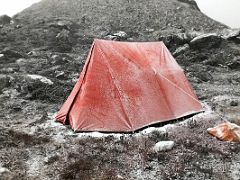 01 I Woke Up At Green Lake To Snowy Cloudy Conditions On Day 5 Of The Kangchenjunga East Face Green Lake Trek Sikkim India