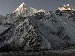 01B Pre-Dawn Light On Siniolchu And Little Siniolchu From Green Lake On Day 6 Of The Kangchenjunga East Face Green Lake Trek Sikkim India