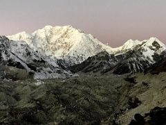 02A Pre-Sunrise Light On Kangchenjunga East Face, The Twins, Sugarloaf Peak, Zemu Glacier From Green Lake On Day 6 Of The Kangchenjunga East Face Green Lake Trek Sikkim India