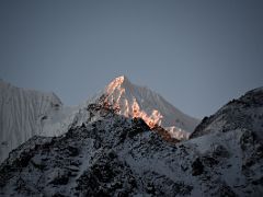 06B Sunrise On A Ridge From Siniolchu Close Up From Green Lake On Day 6 Of The Kangchenjunga East Face Green Lake Trek Sikkim India