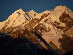 10A The Twins And Sugarloaf Mountain Close Up Just After Sunrise From Green Lake On Day 6 Of The Kangchenjunga East Face Green Lake Trek Sikkim India