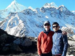 15 Jerome Ryan And Porter Binod Rai At Green Lake With Siniolchu Behind On Day 6 Of The Kangchenjunga East Face Green Lake Trek Sikkim India