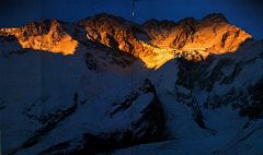 01B Nepal Himalaya Shirahata - Kangchenjunga Southwest Face At Sunset From Yalung Glacier There are 23 pages with 15 photos of the Kangchenjunga region - two double-page photos of Kangchenjunga's Northwest face and one double-page of the Southwest…