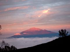 03B Mount Meru Tanzania Shines Fiery Red At Sunrise From Machame Camp On Day 2 Of The Machame Route Climbing Mount Kilimanjaro Kili October 2000