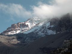 02A Clouds Swirl Around The Ridge To Mount Kilimanjaro From Between Baranco And Barafu Camps On Day 4 Of Machame Route Mount Kilimanjaro Kili Climb October 2000