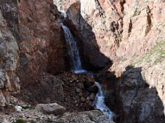 06B A small waterfall in the gorge to Travellers Pass 4133m on the way to Ak-Sai Travel Lenin Peak Camp 1 4400m