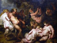 1615 Bacchanalia is a painting of Bacchus, Silenus, bacchantes and satyrs - Peter Paul Rubens - Pushkin Museum Moscow Russia