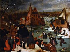 1620s Winter Landscape Number 3 with Ice Skaters - Pieter Bruegel the Younger - Pushkin Museum Moscow Russia