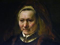 1653 Portrait of an Old Woman detail - Rembrandt - Pushkin Museum Moscow Russia