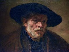 1654 Portrait of an Old Man detail - Rembrandt - Pushkin Museum Moscow Russia