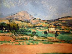 1882-85 The Plain by Mont Sainte-Victoire (View from Valcros) - Paul Cezanne - Pushkin Museum Moscow Russia