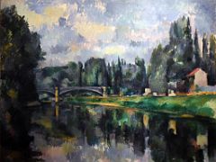 1888-95 Bridge across the Marne at Creteil (Banks of the Marne) - Paul Cezanne - Pushkin Museum Moscow Russia