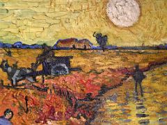 Vincent van Gogh 01C The Red Vineyard 1888 Close Up Moscow Pushkin Museum