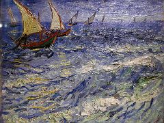 Vincent van Gogh 03A Seascape at Saintes-Maries - Fishing Boats at Sea 1888 Moscow Pushkin Museum