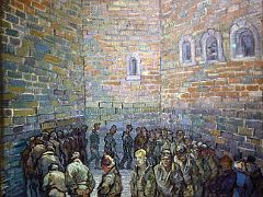 Vincent van Gogh 04A Prison Courtyard 1890 Moscow Pushkin Museum