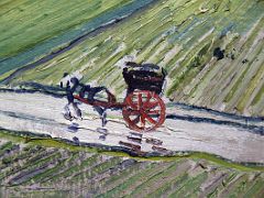 Vincent van Gogh 05B Landscape with a Carriage and a Train 1890 Close Up Moscow Pushkin Museum