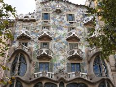 01A Casa Batllo was designed by Antoni Gaudi in 1904 street view Barcelona Spain