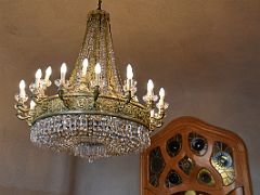 05A Chandelier With Decorative Door Casa Batllo Gaudi Barcelona Spain