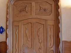 10C Decorative Carved Wooden Door Casa Batllo Gaudi Barcelona Spain