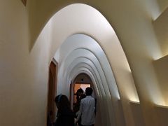 13 The loft, originally a service area, has stark white walls and catenary arches Casa Batllo Gaudi Barcelona Spain