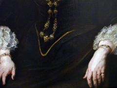 03C 1620 Lady Alethea Talbot, Countess of Arundel - Peter Paul Rubens - detail necklace and hands - Museu Nacional Art de Catalunya Barcelona Spain