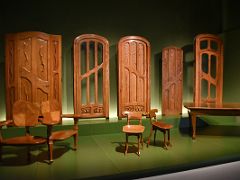 10 1904-06 Wooden doors, chairs, table - Antoni Gaudi - Museu Nacional Art de Catalunya Barcelona Spain